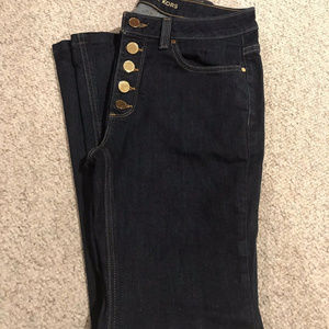 MICHAEL KORS Selma Flare Button-Front Jeans 4